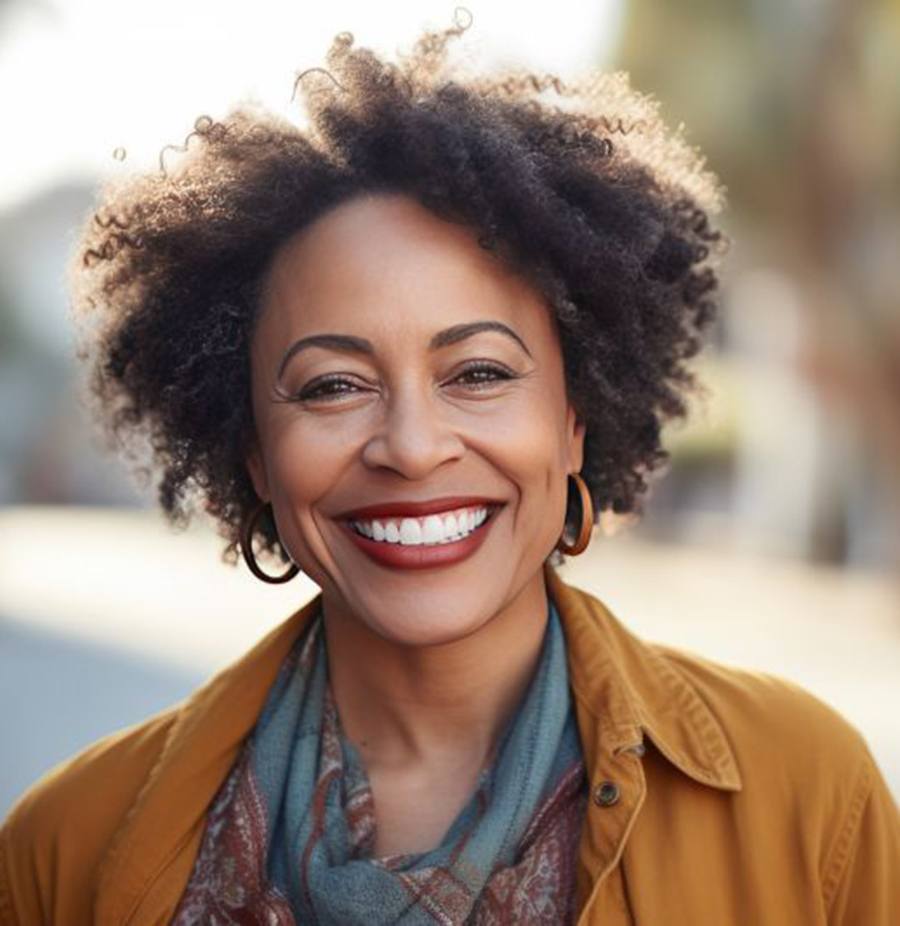 Confident middle-aged woman with a beautiful smile
